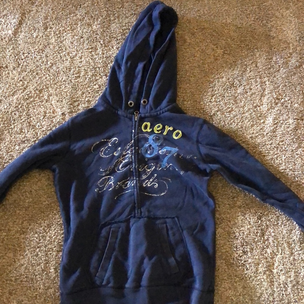 Dark blue aeroposle hoodie